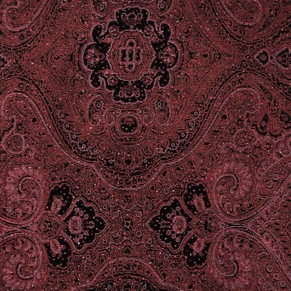 Vtg DRESS BARN Womens‎ Glittery Maroon Top Size 18/20 Paisley Christmas Party - Picture 8 of 15